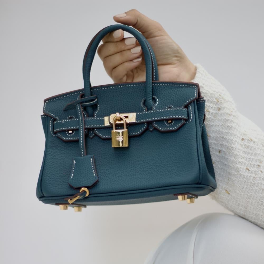 Mini Birkin Natural Turquoise Gold lock Pretty By Shd