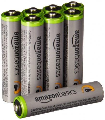 AmazonBasics AAA High-Capacity Rechargeable Batteries (8-Pack) Pre-charged - Packaging May Vary for Home, Office and Toys