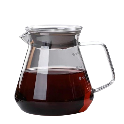 وعاء سيرفر زجاجي لتحضير القهوة  600 مل