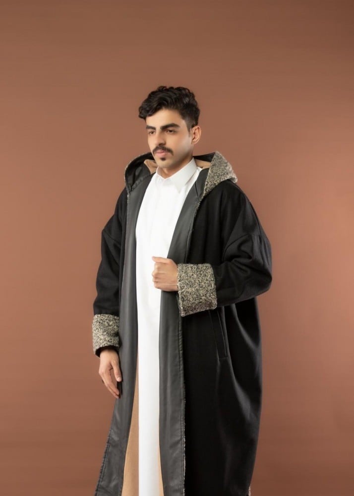 فروه دبل فيس اسود/جملي