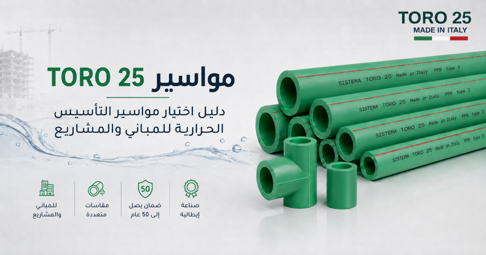 مواسير TORO 25 الإيطالية: دليل اختيار مواسير التأسيس الحرارية للمباني والمشاريع