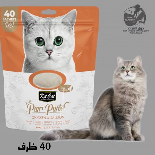 كيت كات بور هريس القيمة الدجاج والسلمون 15gX40