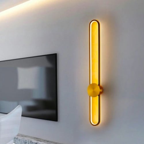 انارة جدارية اسود ذهبي بيضاوي