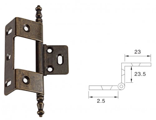 مفصلة اثاث لون محروق