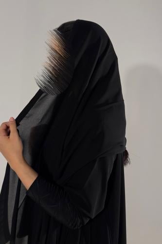 عباية بأكمام ستريتش اسود