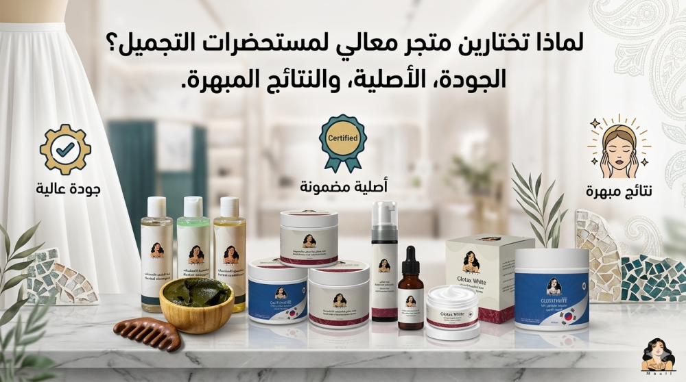 لماذا تختارين متجر معالي لمستحضرات التجميل؟ الجودة، الأصلية، والنتائج المبهرة.