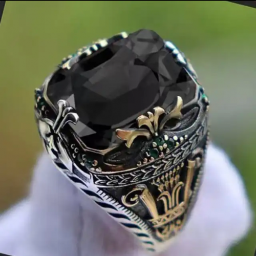 خاتم رجالي تركي بنقش إسلامي