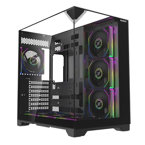 Case Cube Majesty 7 Fan RGB Black XSpace