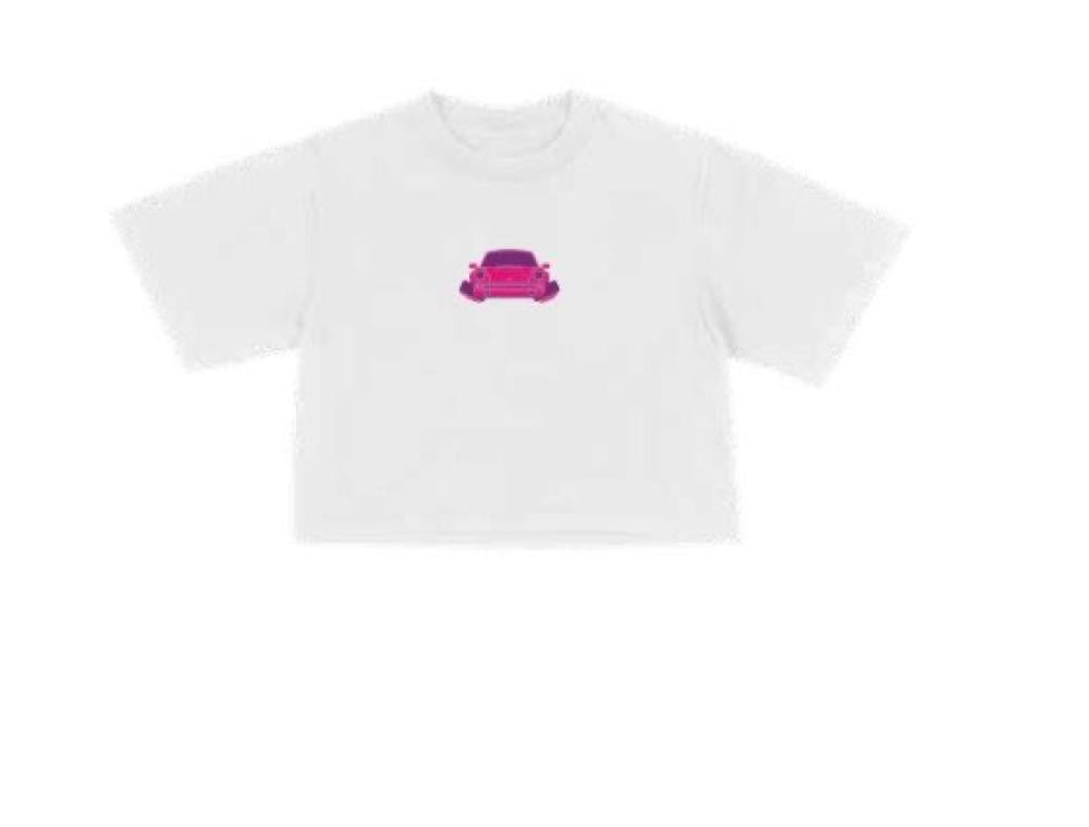 PORCHE-WHITE crop top