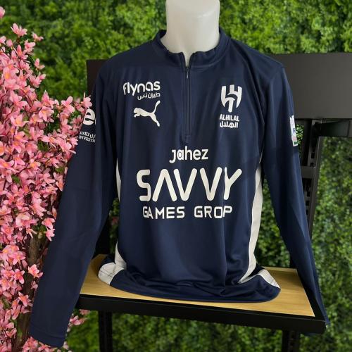 سويتر نادي الهلال الجديد الكحلي 2025 مقاس رجالي نس...