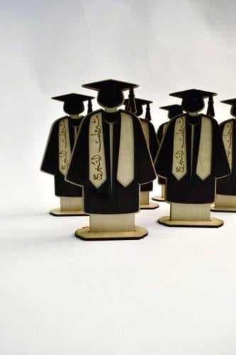 توزيعات تخرج لوح خشبي 6 قطع