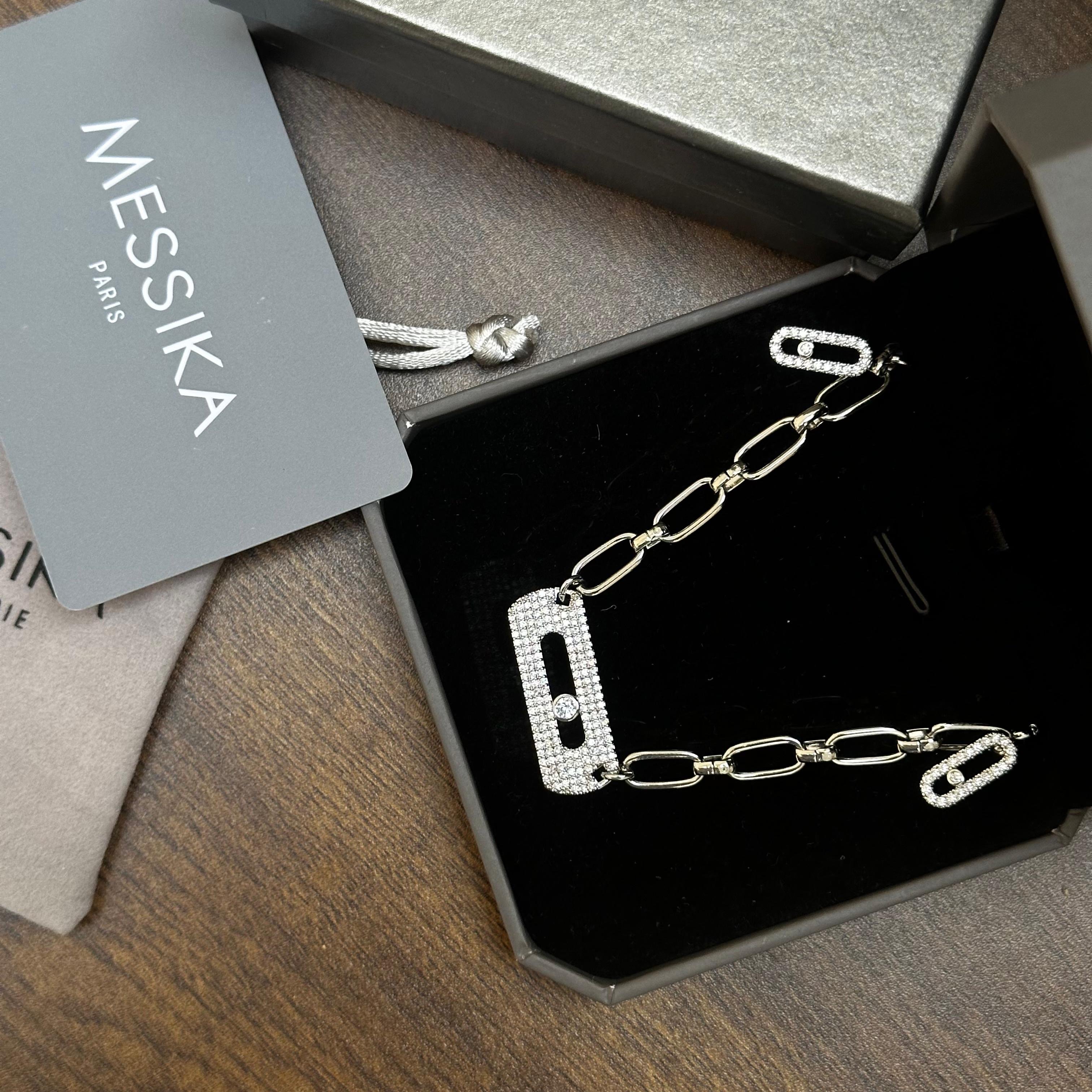 طقم ميسيكا موف لينك فضي Messika Move Link Set طقم ميسيكا موف لينك فضي Messika Move Link Set