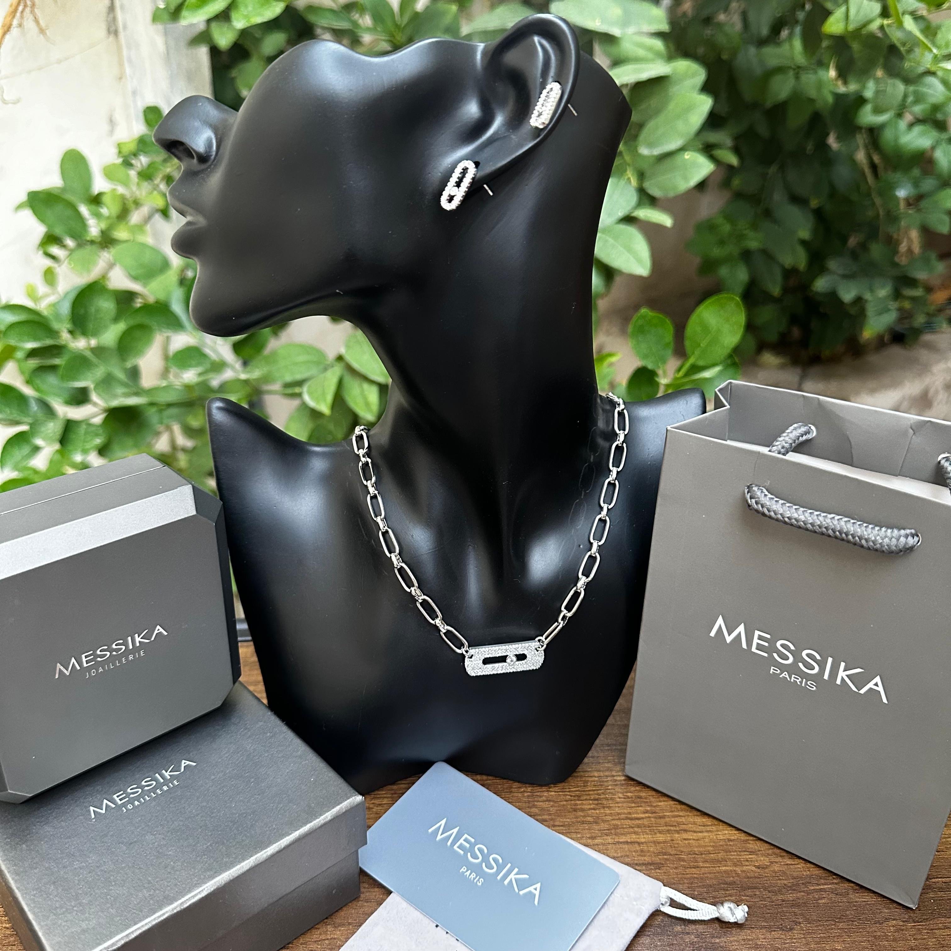 طقم ميسيكا موف لينك فضي Messika Move Link Set طقم ميسيكا موف لينك فضي Messika Move Link Set