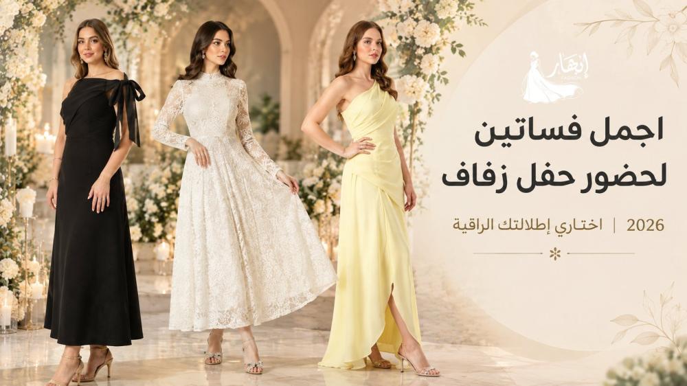 اجمل فساتين لحضور حفل زفاف 2026
