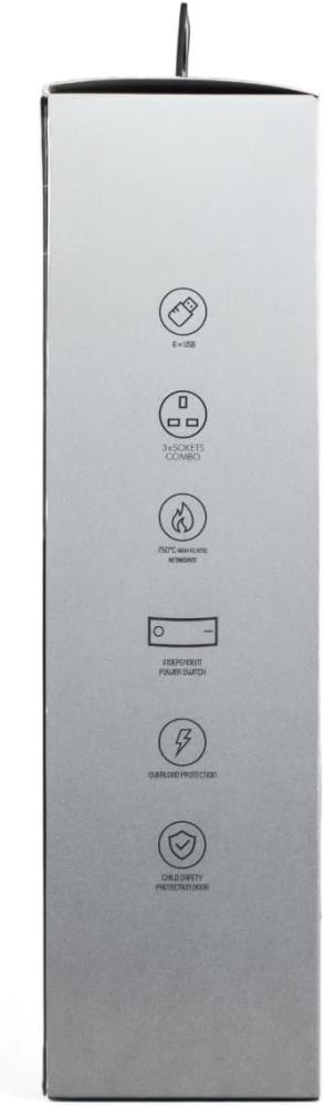 توصيلة كهربائية 2500واط LDNIO 2500W 6USB 3POWER SOCKET