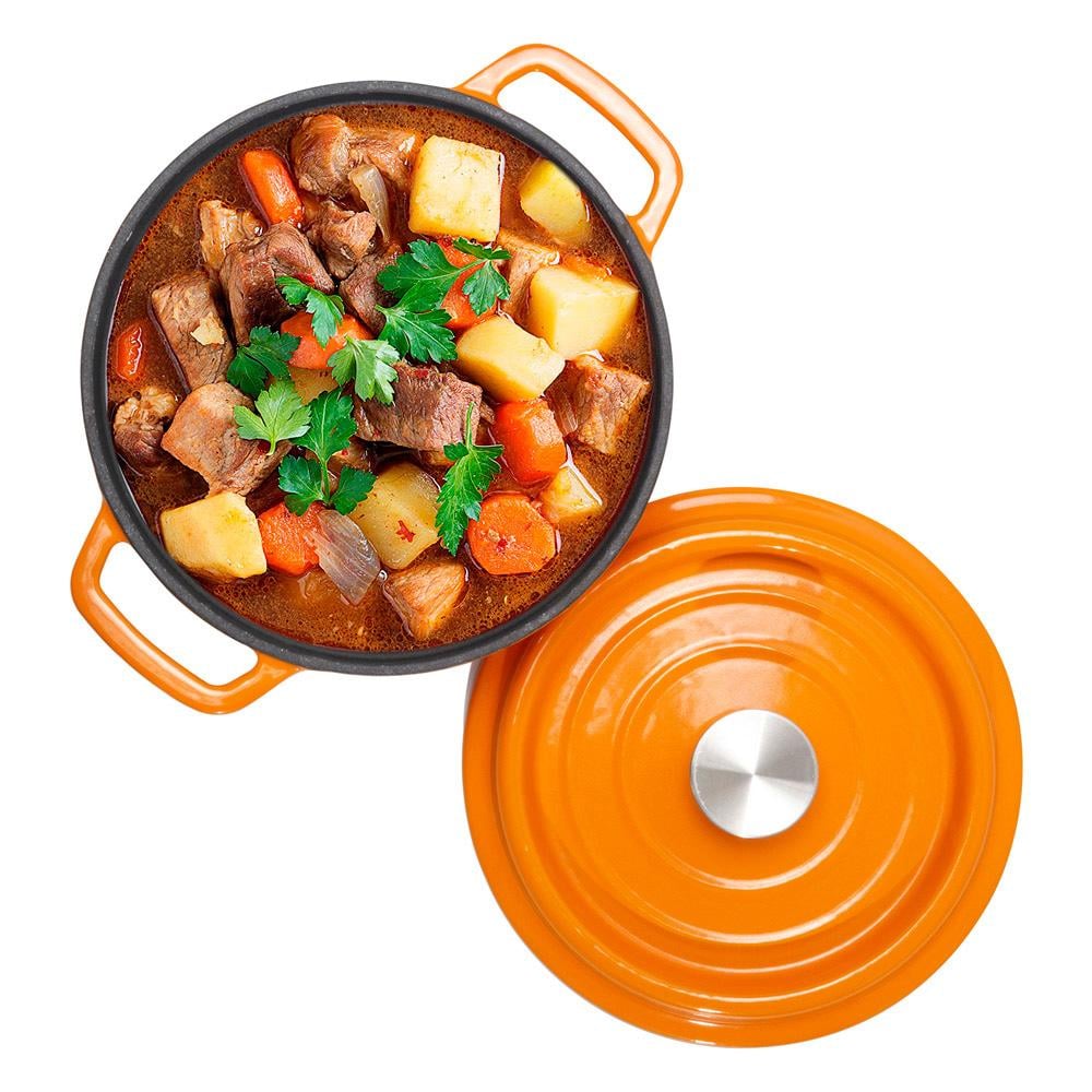 قدر حديد زهر للطبخ 20 سم - متين يتحمل ظروف الاستخدام الخارجي، يوزع الحرارة بشكل متساوٍ، يحافظ على حرارة الطعام لفترة طويلة،ضمان سنتان