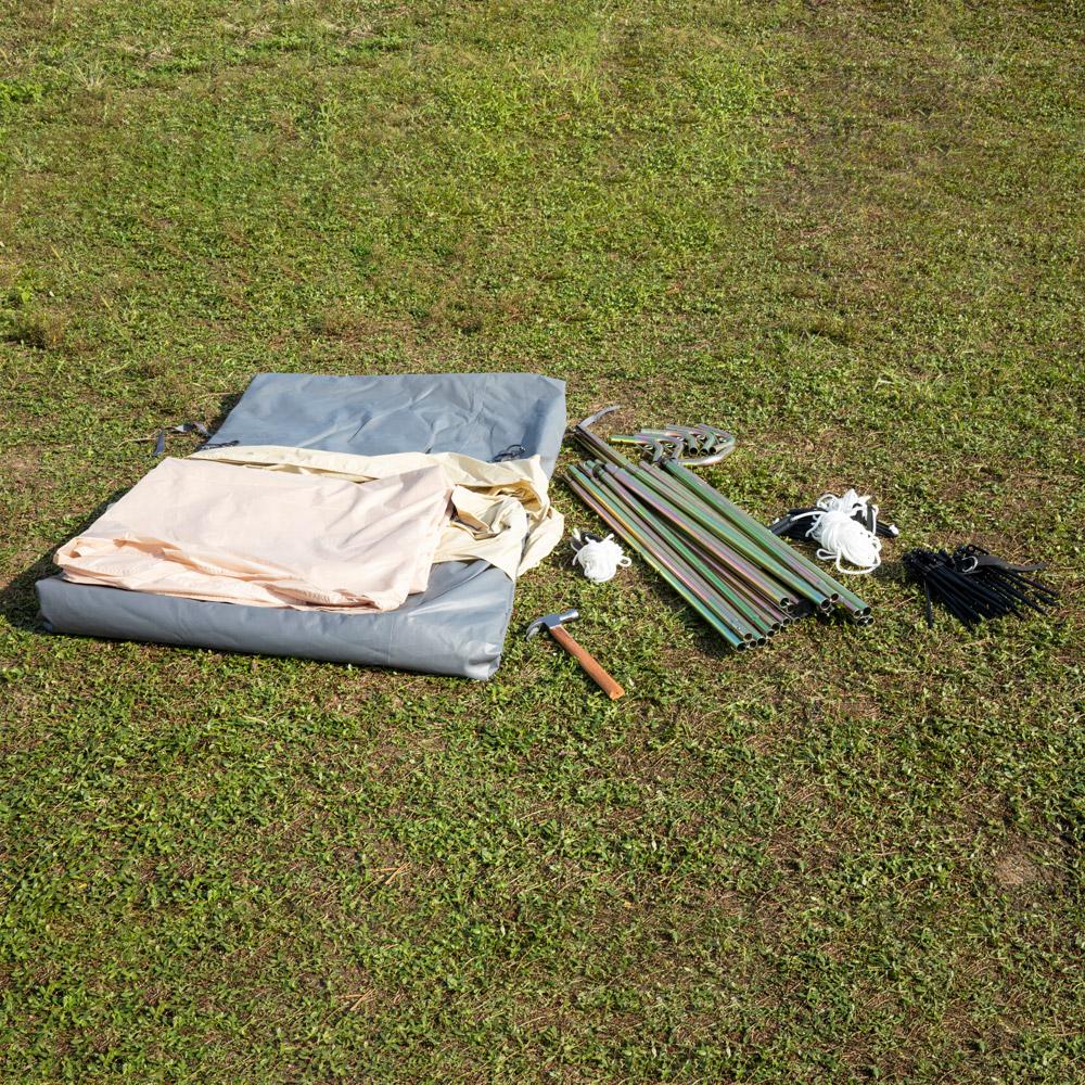 خيمة الحجرة قماش كانفاس 4*3*2.5م- مساحة واسعة ومرتفعة، مقاومة قوية للعوامل الجوية، سهلة التركيب والتنقل،ضمان سنتان