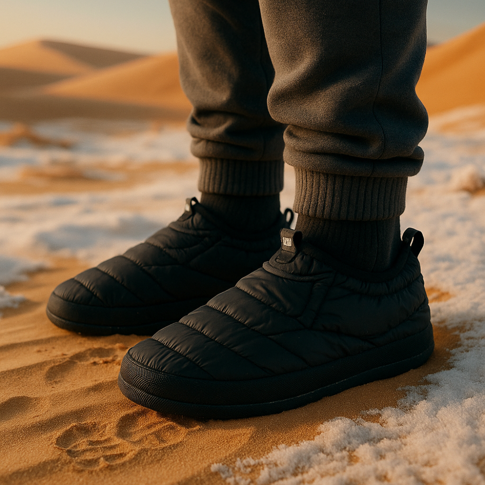 حذاء تدفئة الاقدام XL - يحافظ على دفء القدمين، مقاوم للماء، يمنع الانزلاق،ضمان سنتان