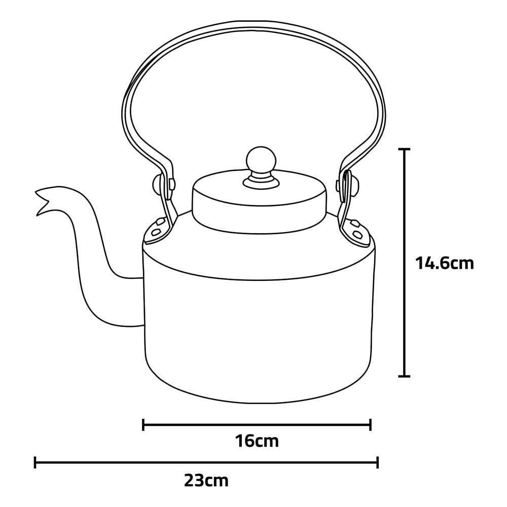 ابريق شاي الومنيوم هندي 1.9 لتر- متين وطويل العمر، سهل الحمل، مناسب للرحلات،ضمان سنتان
