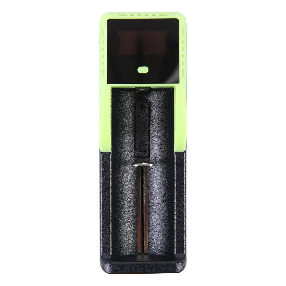 شاحن بطارية ليثيوم ايون قدرة 1 امبير- شحن آمن وفعال لأنواع بطاريات متعددة، عرض حالة البطارية بدقة، تصميم خفيف وسهل الحمل،ضمان سنتان