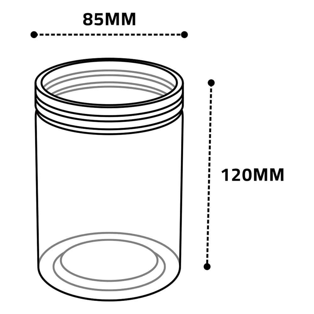 0.535 liter clear plastic spice container, keeps spices fresh, prevents moisture, 2-year warranty
