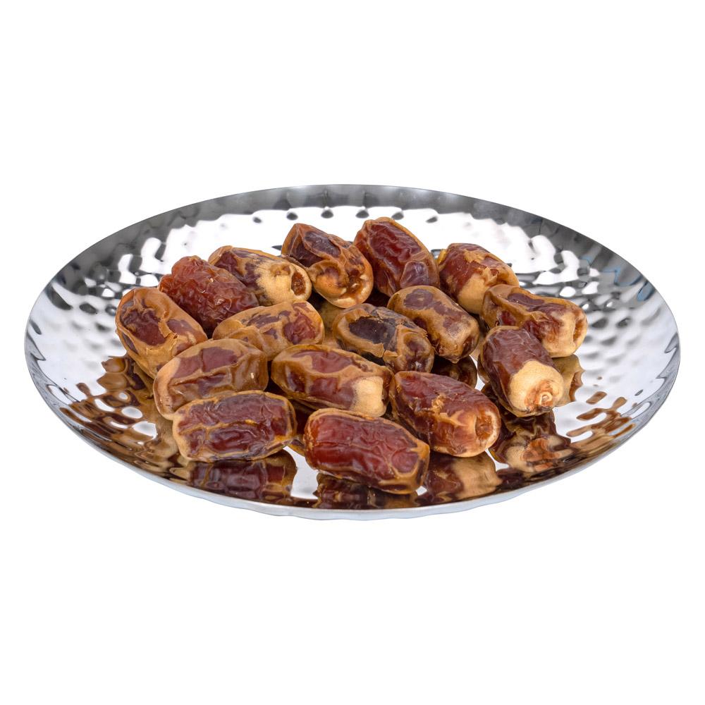 صحن تقديم ستانلس ستيل عالي الجودة 22 سم- مقاوم للصدأ وسهل التنظيف، ثابت على الأسطح، متين وخفيف الوزن،ضمان سنتان