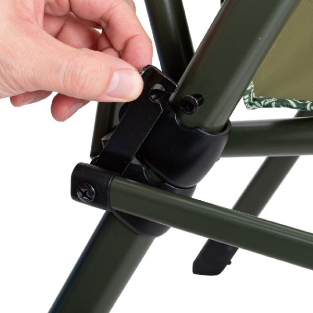 Green picnic chair, foldable, supports 100 kg, sturdy and durable design, 2-year warranty