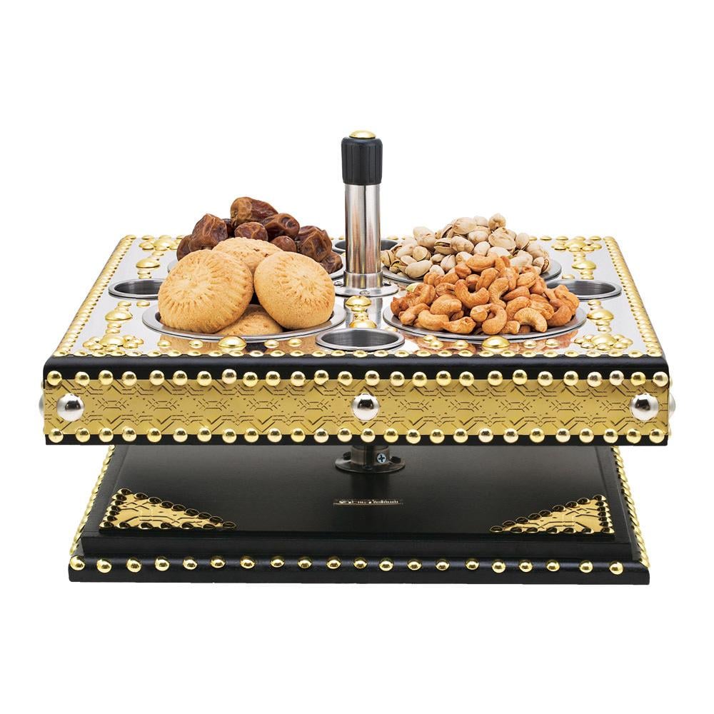 طقم الضيافة - يحافظ على طزاجة الأطعمة، تنظيم التقديم، تصميم تراثي أنيق،ضمان سنتان