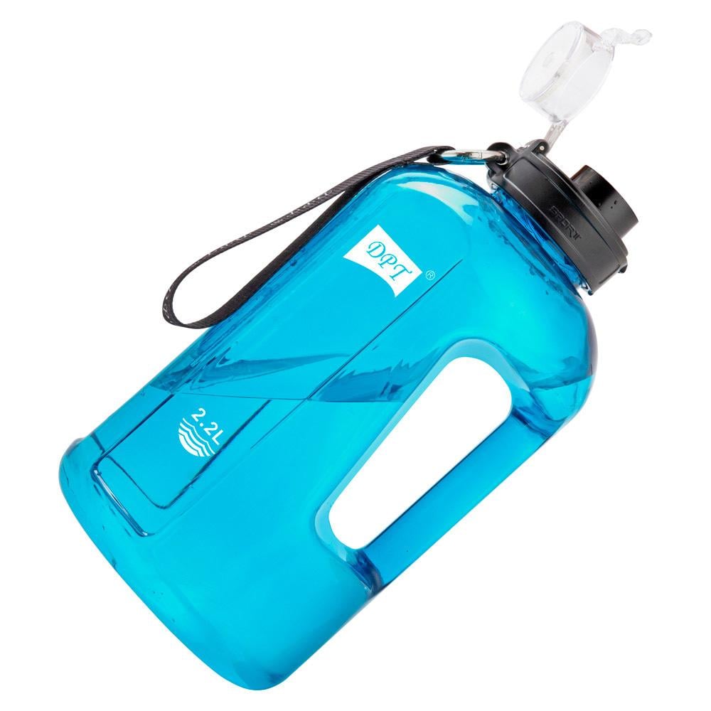 زجاجة مياة رياضية 2.2 لتر- سعة كبيرة تكفي ليوم كامل، آمن غذائياً، عملي وسهل الحمل،ضمان سنتان