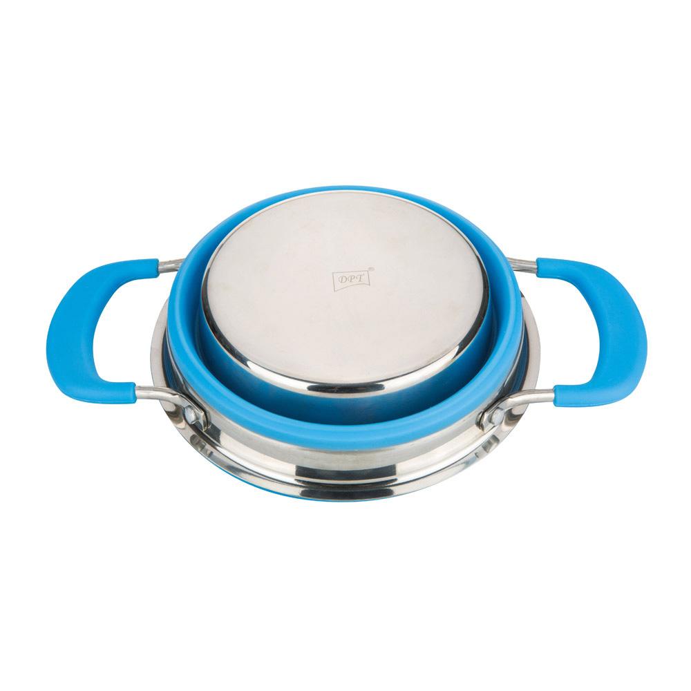 قدر سيلكون قابل للطي 1 لتر - يوفر مساحة، سهل الحمل والتنظيف، يتحمل درجات حرارة عالية،ضمان سنتان