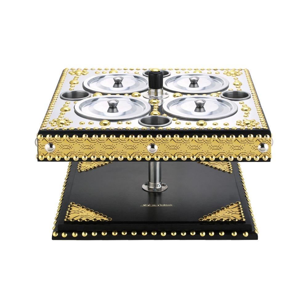 طقم الضيافة - يحافظ على طزاجة الأطعمة، تنظيم التقديم، تصميم تراثي أنيق،ضمان سنتان