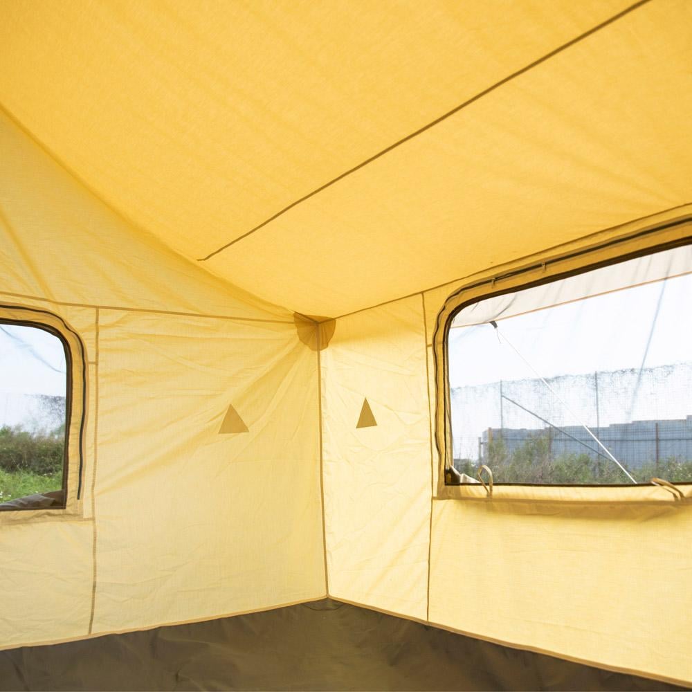 خيمة الحجرة قماش كانفاس 4*3*2.5م- مساحة واسعة ومرتفعة، مقاومة قوية للعوامل الجوية، سهلة التركيب والتنقل،ضمان سنتان