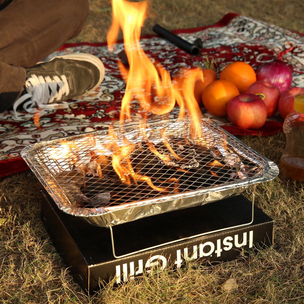 الشواية العجيبة استخدام مرة واحدة 30*47 سم - سهلة الاستخدام بدون تجهيز، تكفي لمجموعة كبيرة، شعلة تدوم طويلاً،ضمان سنتان