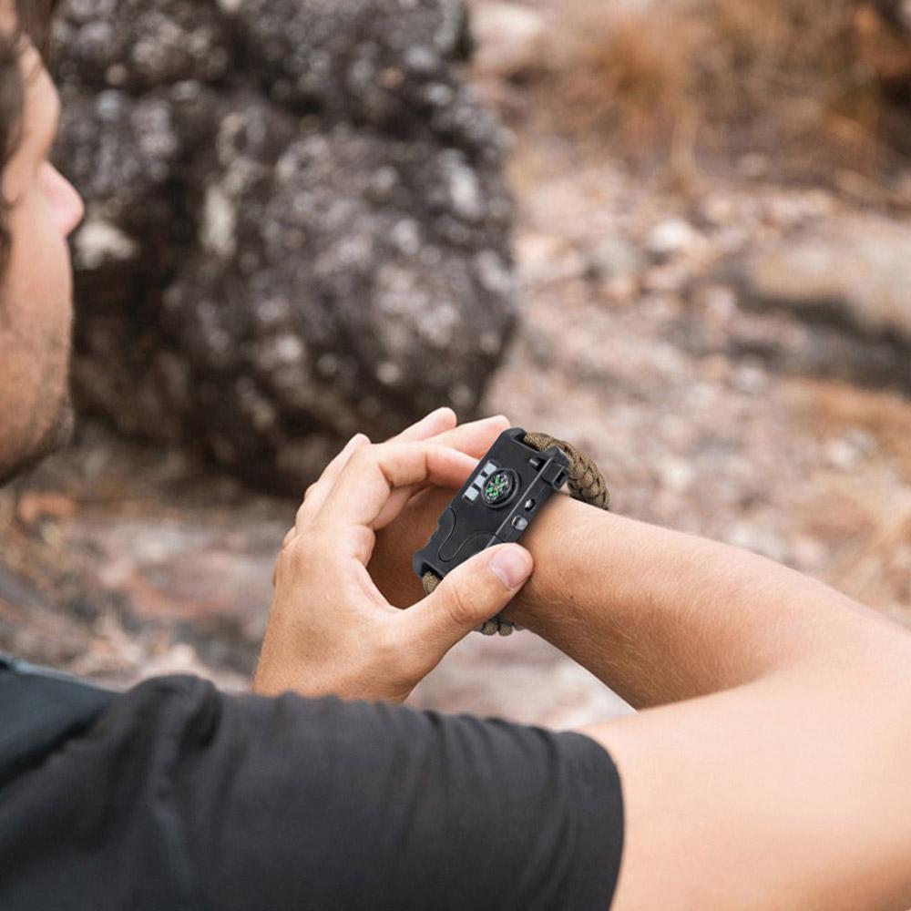 سوار النجاة متعدد الوظائف في الهواء الطلق 24* 3.8* 1.5 سم- يتحمّل وزن عالي، إضاءة قوية متعددة الأنواع، يعزز الأمان في الرحلات والطوارئ،ضمان سنتان