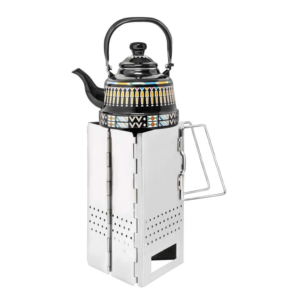 مشعل الفحم والحطب 19* 19* 29 سم- متين ويتحمل الحرارة، سهل الحمل والتخزين، مناسب للاستخدام الخارجي،ضمان سنتان