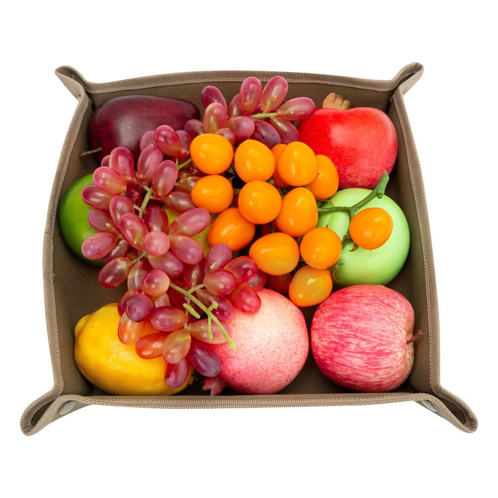 صحن تقديم طعام قابل للطي 24* 24* 5 سم- سهل الحمل والتخزين، يتحمل الاستخدام اليومي، يضيف لمسة عصرية للطاولة،ضمان سنتان