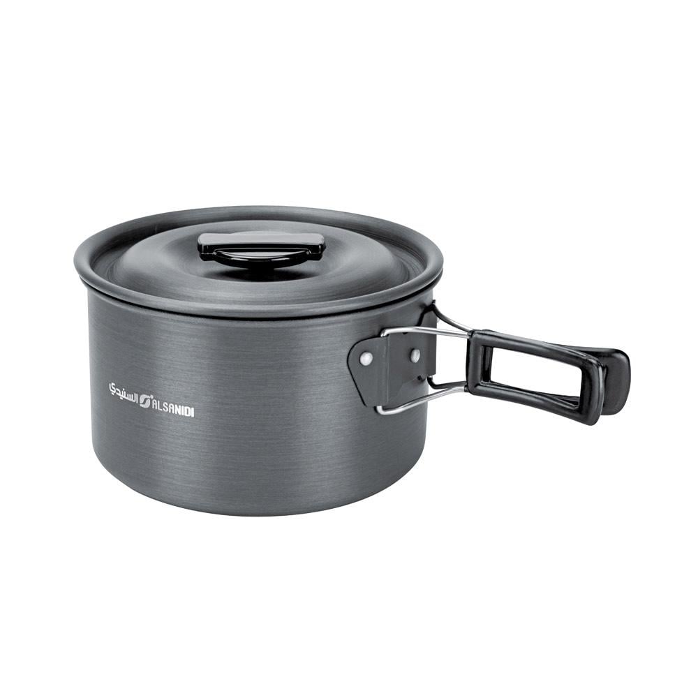 طقم اواني الومنيوم للتخييم والهايكنج 4 قطع - خفيفة وسهلة الحمل، تنظيف سريع، متعددة الاستخدامات،ضمان سنتان