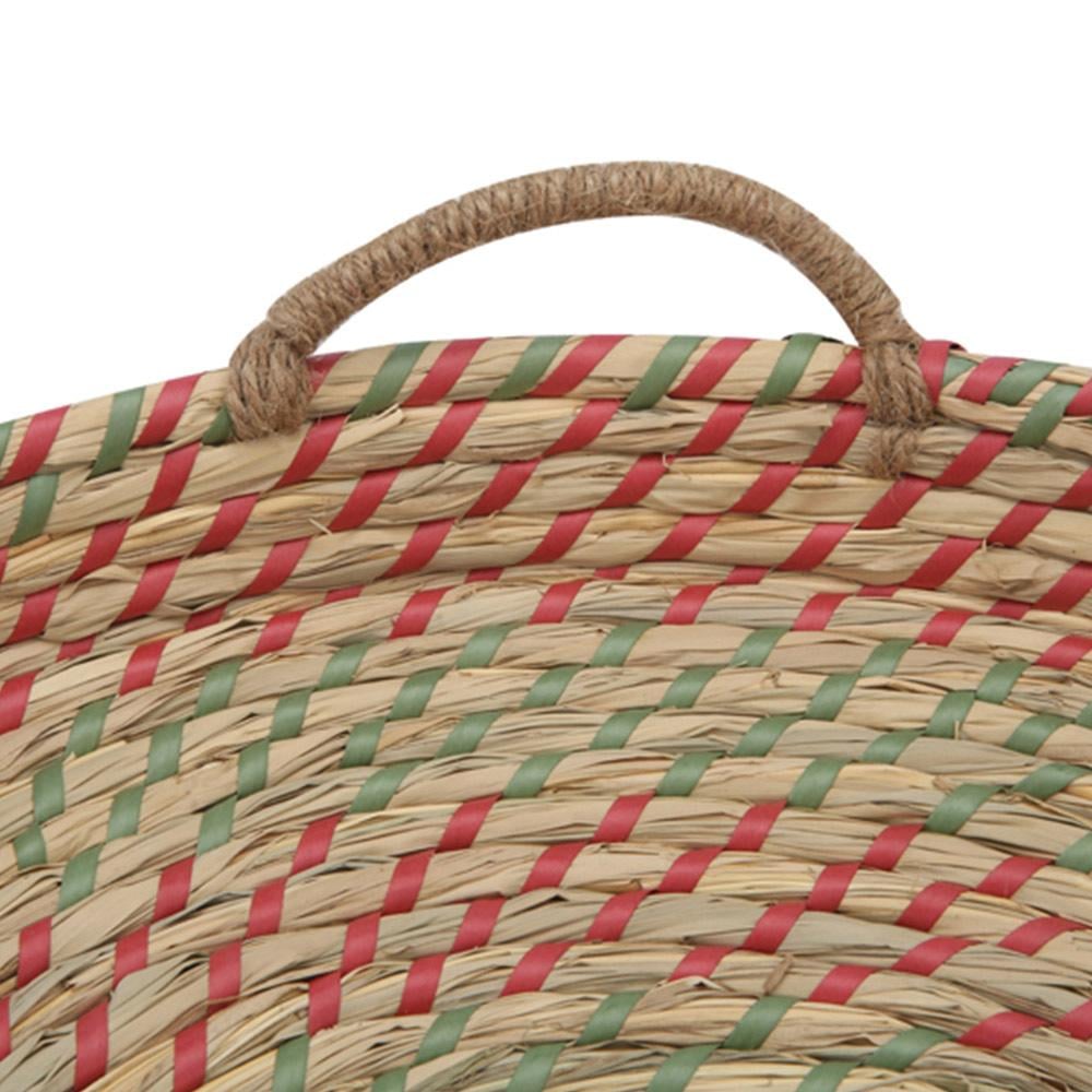 صحن خوص تراثي 50 سم - تصميم تراثي أنيق، سهلة الحمل، آمنة وصديقة للبيئة،ضمان سنتان