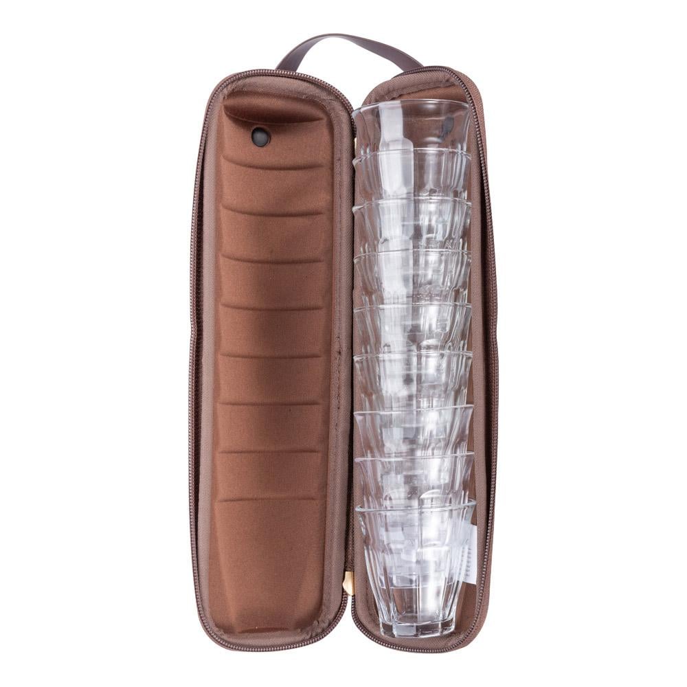 طقم استكانات ضد الصدمات 9 استكانات- تحمي الأكواب من الصدمات والرطوبة، سهلة الحمل وخفيفة الوزن، مناسبة للاستخدام الخارجي،ضمان 3 سنوات