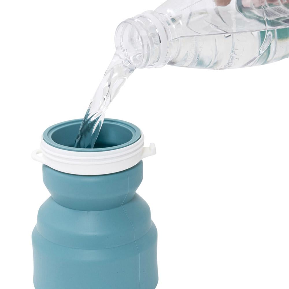 قنينة سوائل قابلة للطي 6.3* 19.8 سم - توفر مساحة، آمنة وصحية، سهلة الحمل والتنظيف،ضمان سنتان