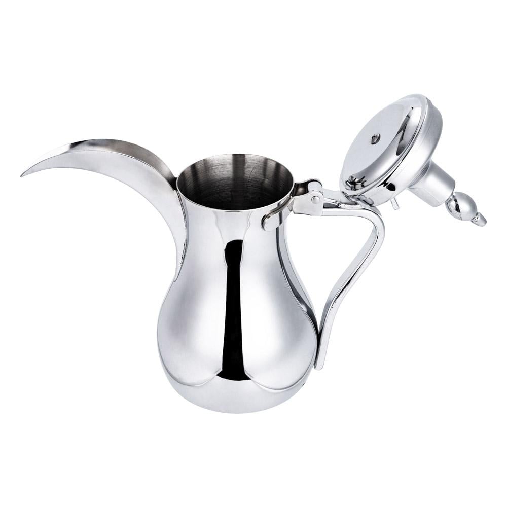 دلة قهوة رسلان ستانلس ستيل عالي الجودة 1.15 لتر - تتحمل الاستخدام اليومي، تحافظ على لمعان وأناقة، مناسبة للرحلات والمناسبات،ضمان سنتان