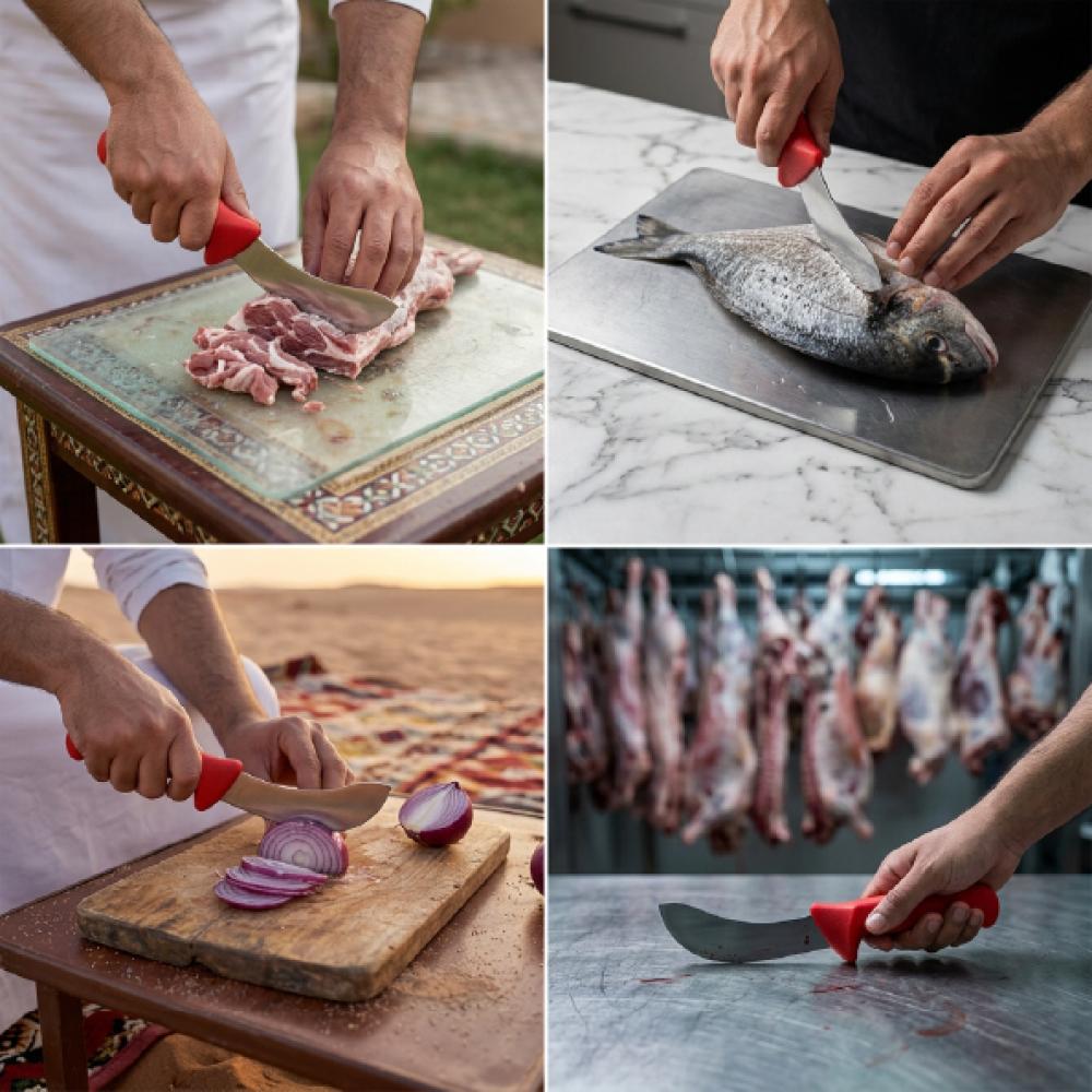 High-quality stainless steel 6-inch butcher knife - precise and easy performance, secure grip, long service life