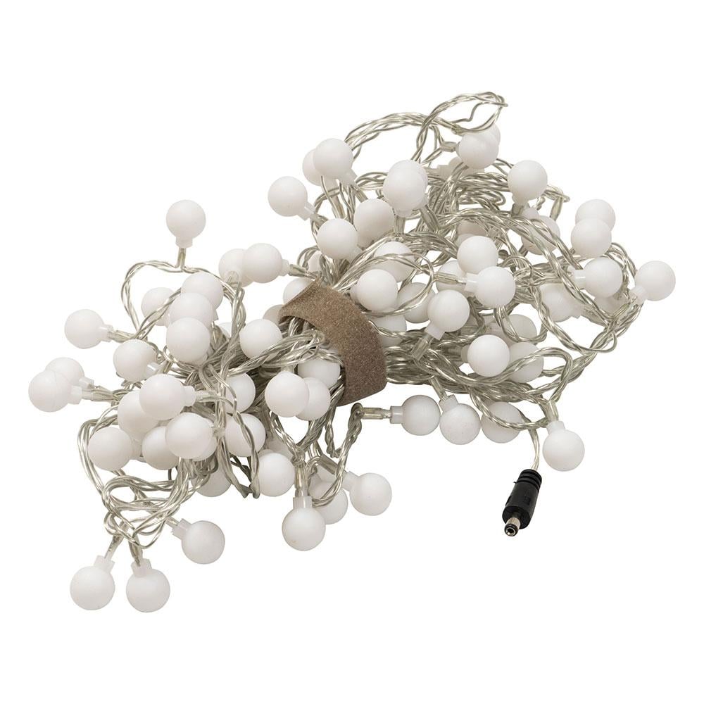 عقد لمبات مطور FBC+LED اصفر مع حقيبة 10 متر 100 لمبة- متانة عالية، إضاءة دافئة وجذابة، موفر للطاقة،ضمان سنتان