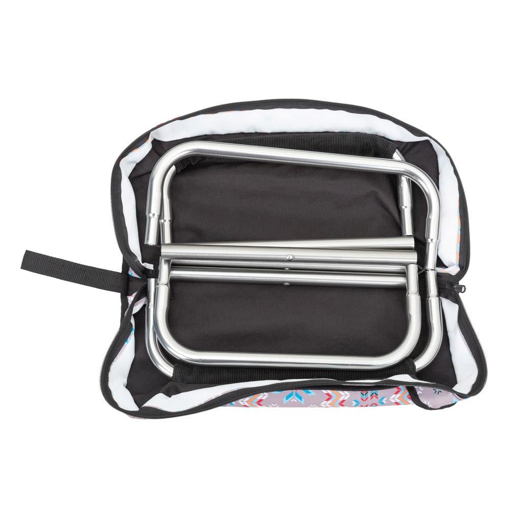 كرسي متنقل للسفر والهايكنج يتحمل 100 كجم- خفيف وسهل الحمل، يتحمّل وزن عالي، لا يأخذ مساحة في الحقيبة،ضمان سنتان