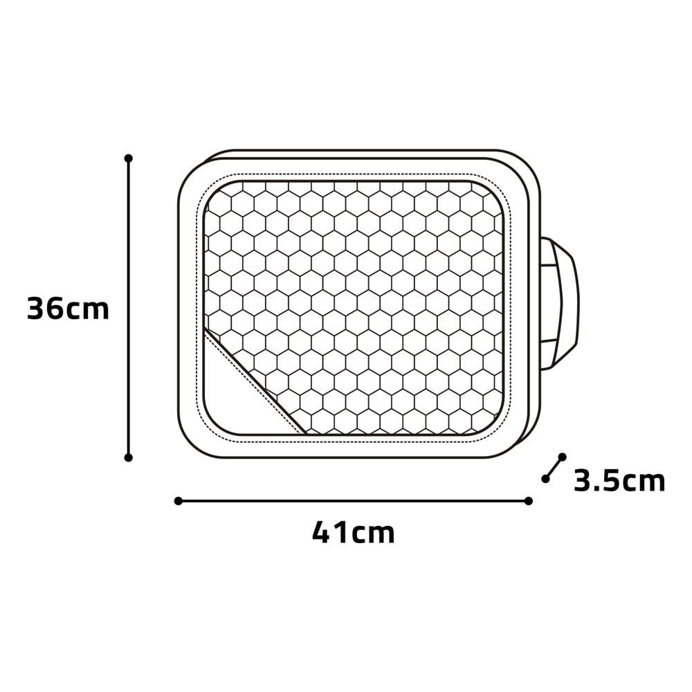 وسادة سيلكون مريحة 41* 36* 3.5 سم- راحة ودعم عالي أثناء الجلوس، يقلل آلام العصعص وعرق النسا، سهل التنظيف والحمل،ضمان سنتان