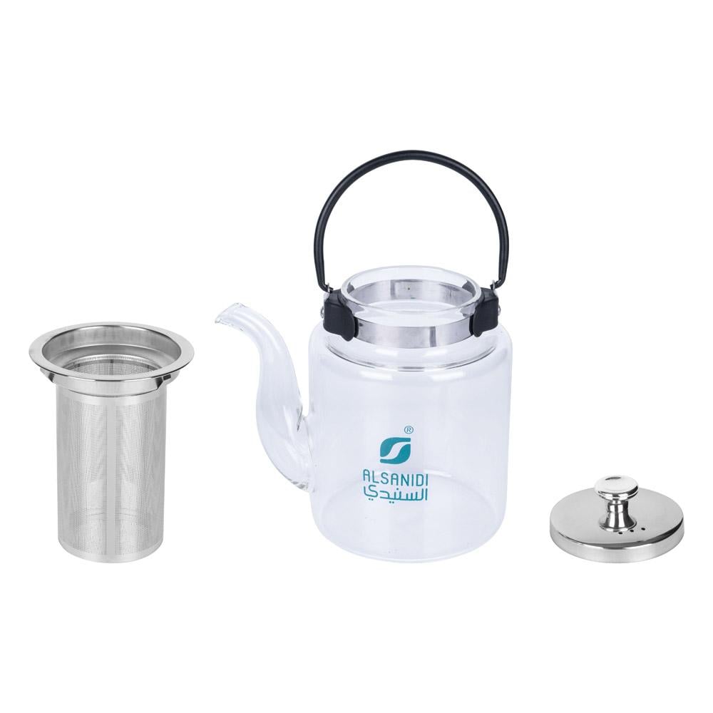 1.5L Glass Teapot - High Temperature Resistance, Prevents Tea Leaf Spill, Elegant and Transparent Design