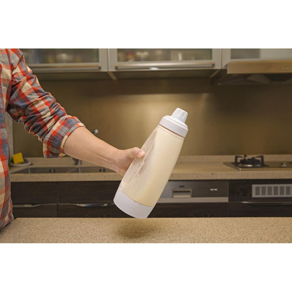 علبة مصابيب بلاستيك 1000 مل - تخلط المكونات بشكل مثالي، سهلة التنظيف، مناسبة لغسالة الصحون،ضمان سنتان