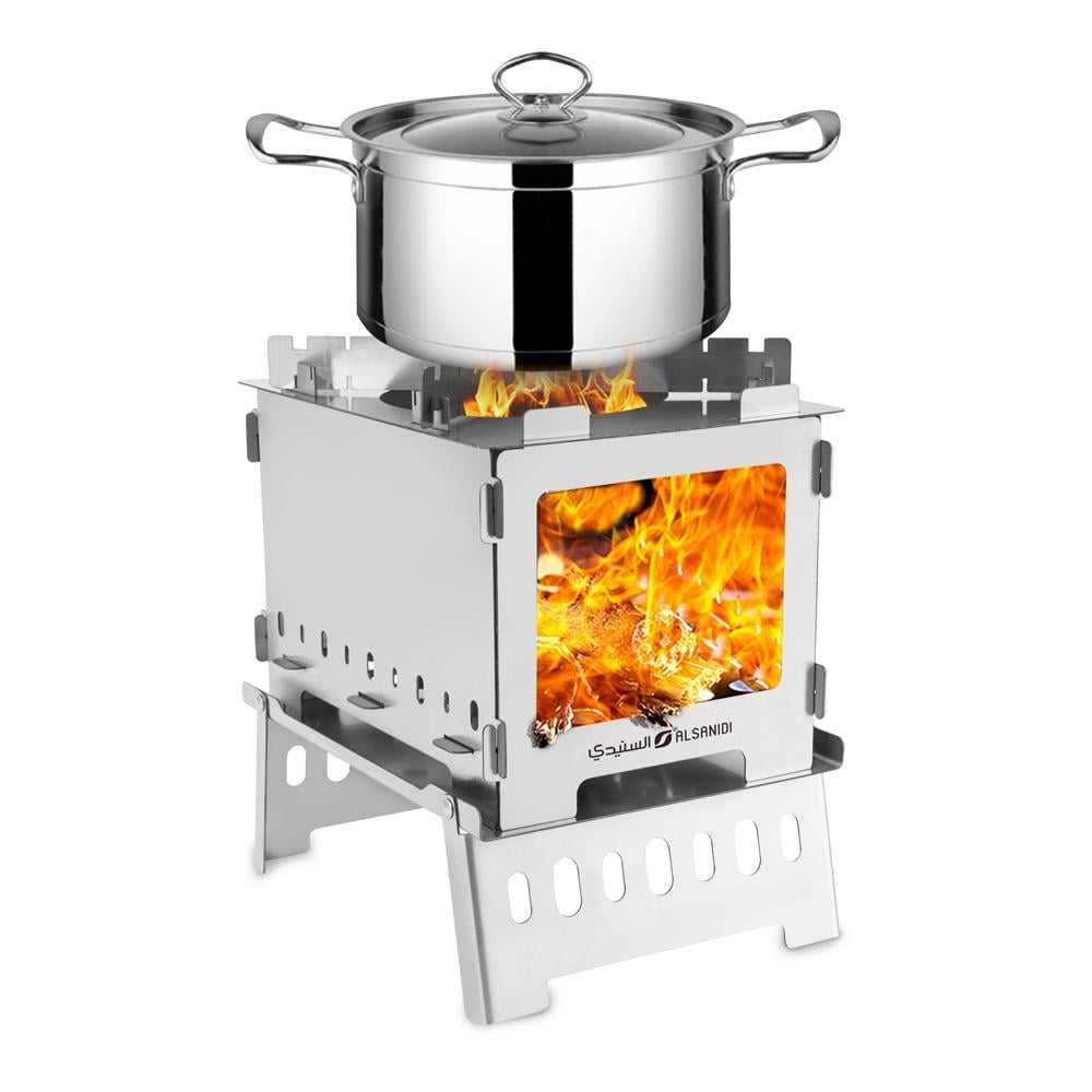 شواية هايكنج متعددة الوظائف 20.5* 15.5* 21 سم- خفيفة وسهلة الحمل، تتحمل درجات حرارة عالية، متعددة الاستخدامات،ضمان سنتان