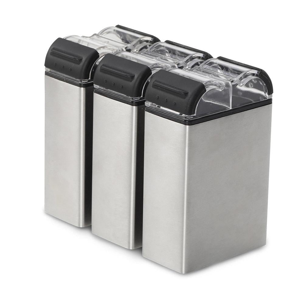 طقم علب بهارات كاملة 3 قطع- يحمي البهارات من الرطوبة، متين لتحمل الاستخدام الشاق، مناسب للرحلات والنزهات،ضمان سنتان