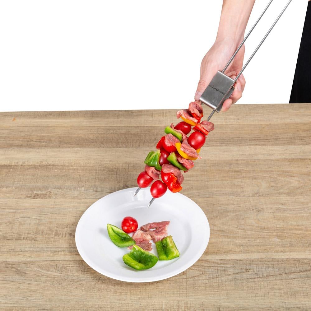 اسياخ شوي ستانلس ستيل عالي الجودة 50* 4* 2 سم- يتحمّل الاستخدام المتكرر، يوزع الحرارة بالتساوي، سهل التنظيف،ضمان سنتان